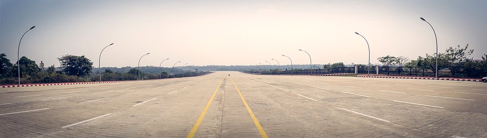 A busy street in Naypyidaw