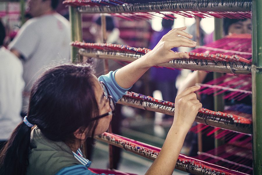Yanhsui Fireworks Festival  - Preperation of the rocket racks